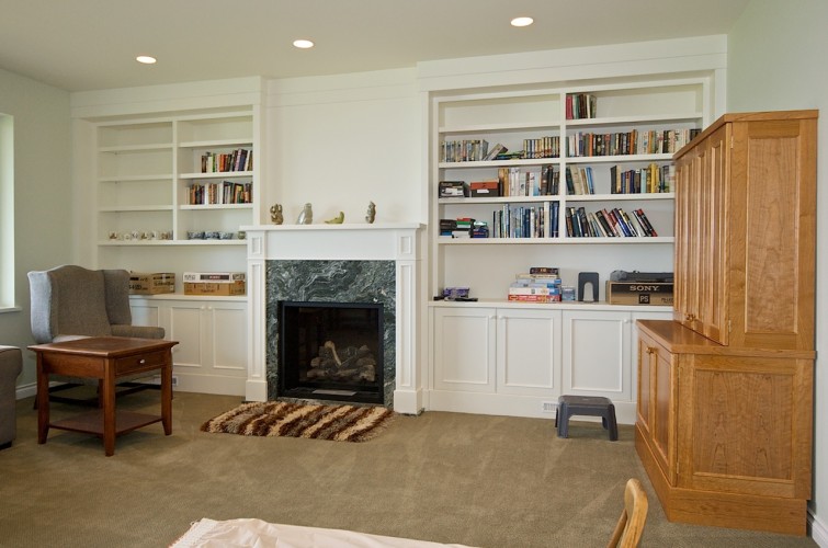 library-fireplace-millwork